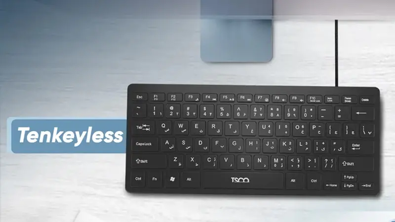 کیبورد باسیم تسکو TK 8044 روی میز