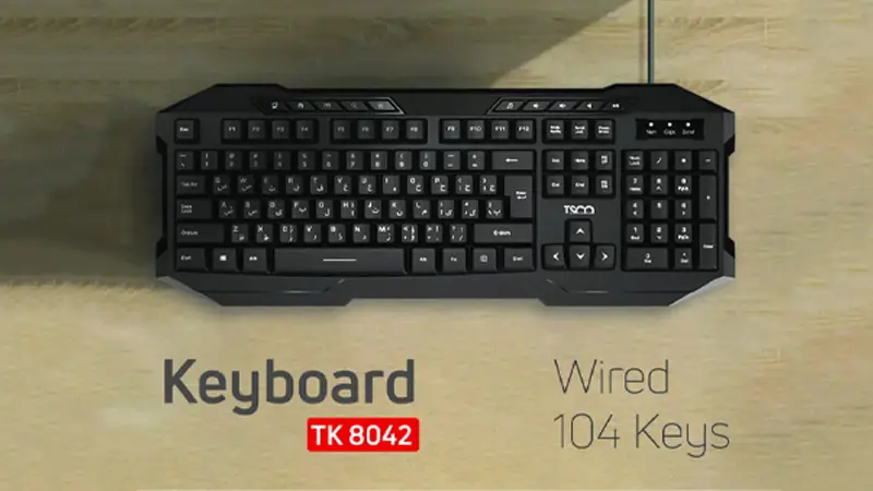 کیبورد باسیم تسکو TK 8042 روی میز