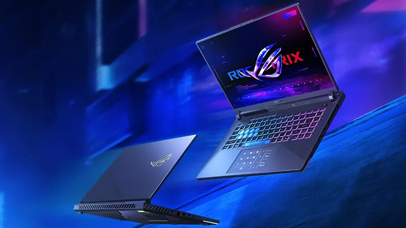 عکس از دو زاویه لپ تاپ 16 اینچی ایسوس ROG Strix G16 G614JVR-N3264 i9