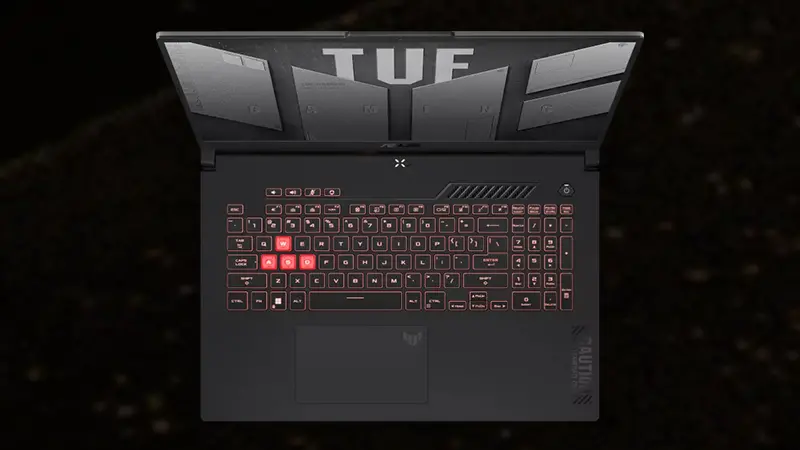 عکس از بالا و کیبورد لپ&zwnj; تاپ FA707NUG-HX159