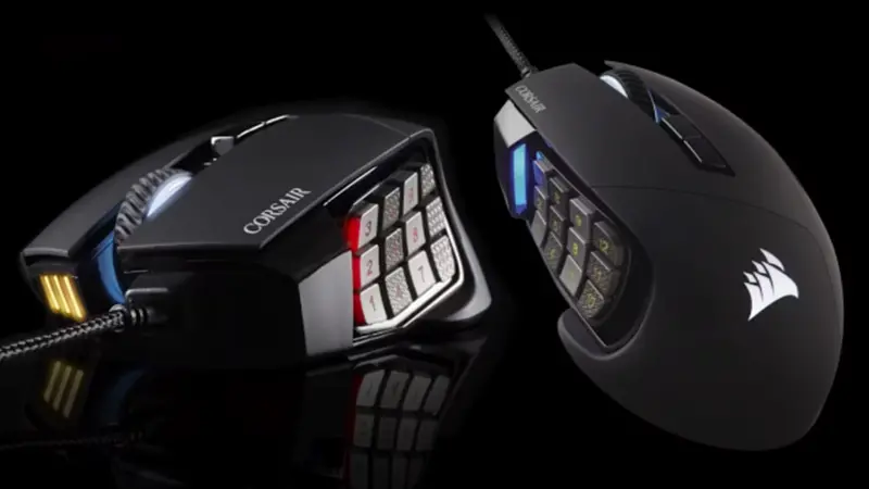 عکس زوایای مختلف ماوس گیمینگ باسیم کورسیر SCIMITAR RGB ELITE Optical