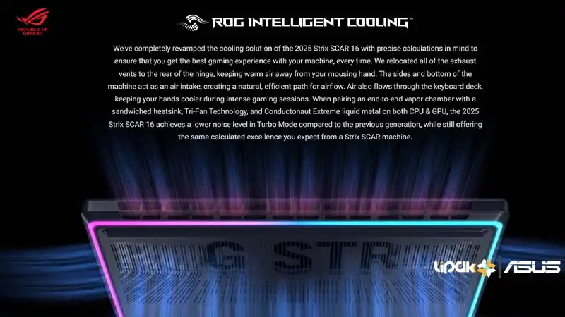 پشتیبانی از ROG Intelligent Cooling&trade;