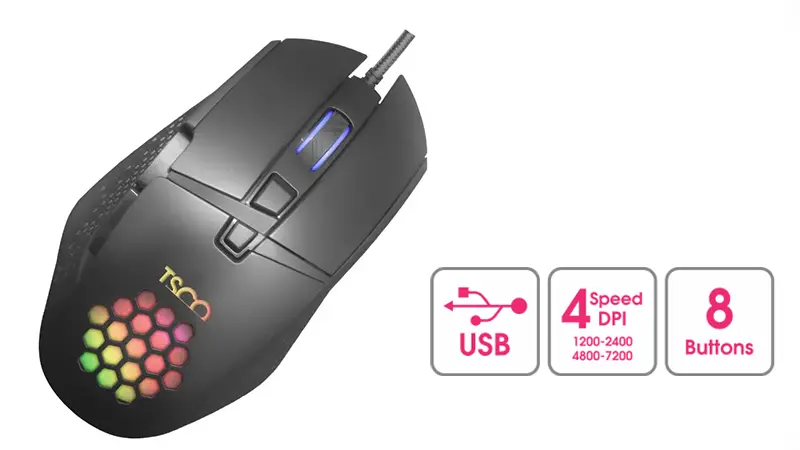 ماوس گیمینگ TM 753 GA از زاویه دیگر