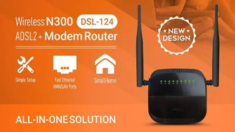 عکسی از رو به روی دی لینک DSL-124