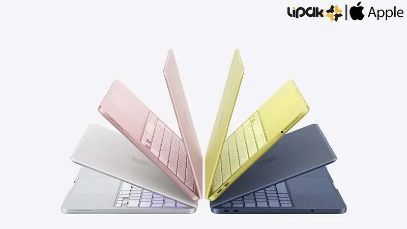 تصویری از طراحی و تنوع رنگی بالا و زیبای MacBook Neo