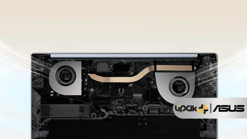 تصویری از سیستم کولینگ قدرتمند و بی صدای ایسوس UX3407QA-X1P512