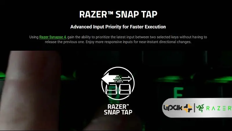تصویری از پشتیبانی از فیچر Razer Snap Tap
