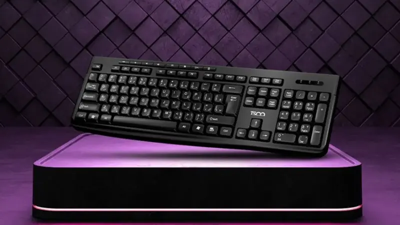 کیبورد بیسیم تسکو TK 7007W روی پایه