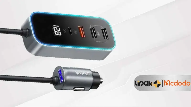 شارژر فندکی 5 پورت مک دودو مدل CC-1900 توان 107 وات