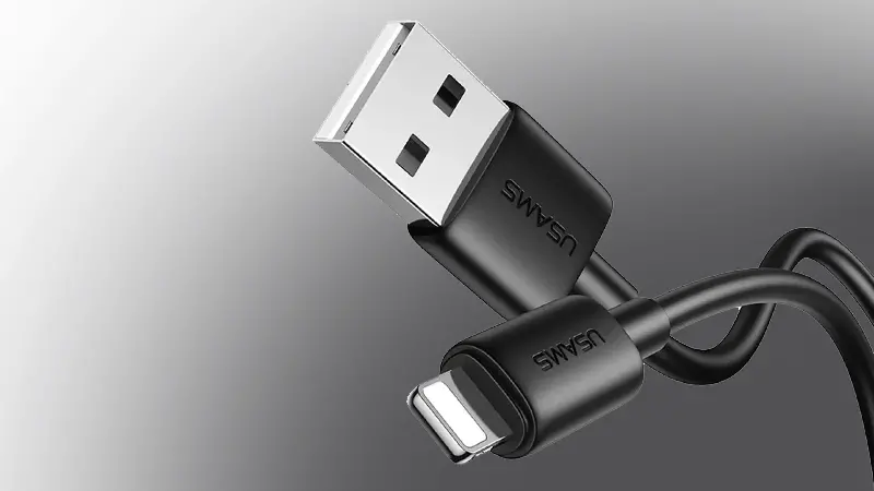 عکس کابل شارژ USB-A to Lightning یوسمز US-SJ709