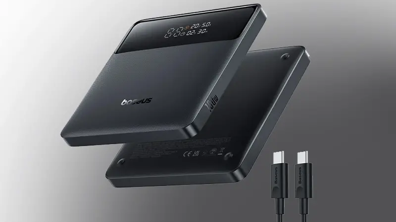 عکس پاوربانک باسئوس Blade H1 ظرفیت 20000 میلی آمپر ساعت