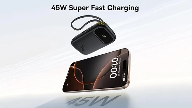 توان 45 وات پاوربانک باسئوس Qpow3