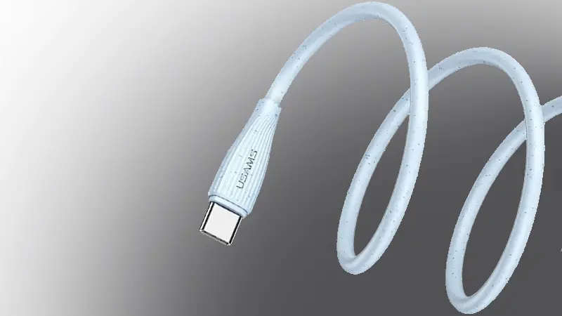 عکس کابل شارژ USB-C to USB-C یوسمز US-SJ716 با طول 1 متر 