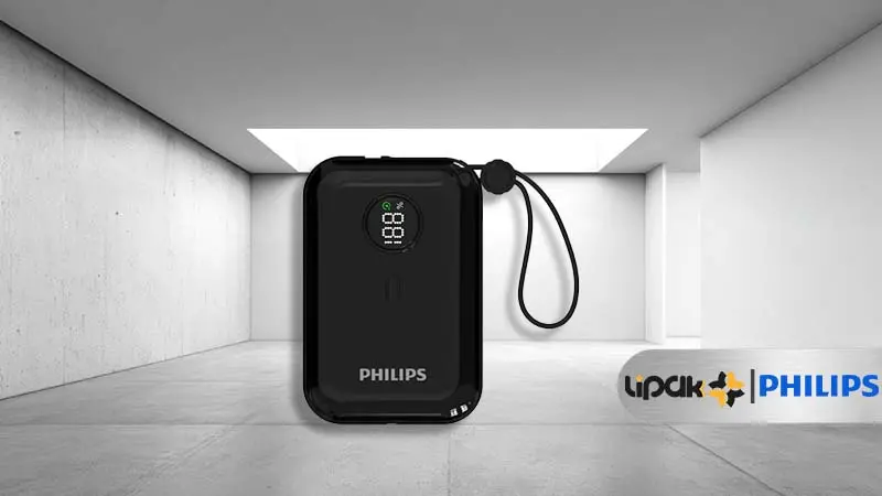 پاوربانک فیلیپس مدل DLP2228 ظرفیت 10000 میلیآمپر ساعت توان 22.5 وات
