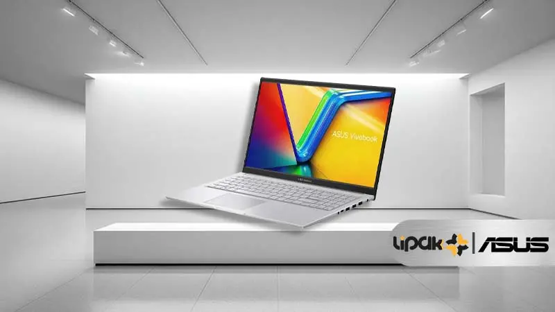 تصویری از نمای کناری ایسوس Vivobook X1404VA-NK711
