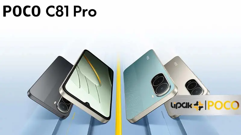 تصویری از طراحی و تنوع رنگی Poco C81 Pro