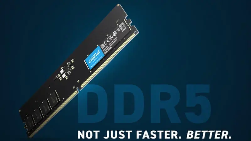 رم دسکتاپ DDR5-5600 کروشیال مدل UDIMM- CL46 CT16G56C46S5 تک کاناله