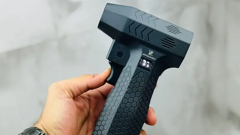 اندازه جت فن زینگارو ZY 1200-60W در دست